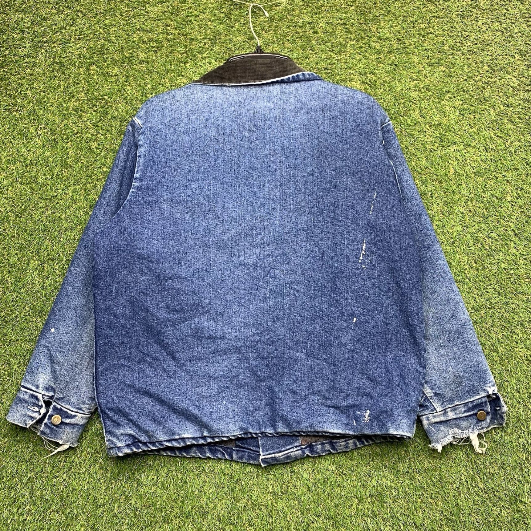 Sears VINTAGE Denim Chore Jacket Mens XL Blue Wool Lined 60s Sears Workwear USA Theme 1960s Gift Sized XL Mens Size US XL / EU 56 / 4 - 3 Thumbnail