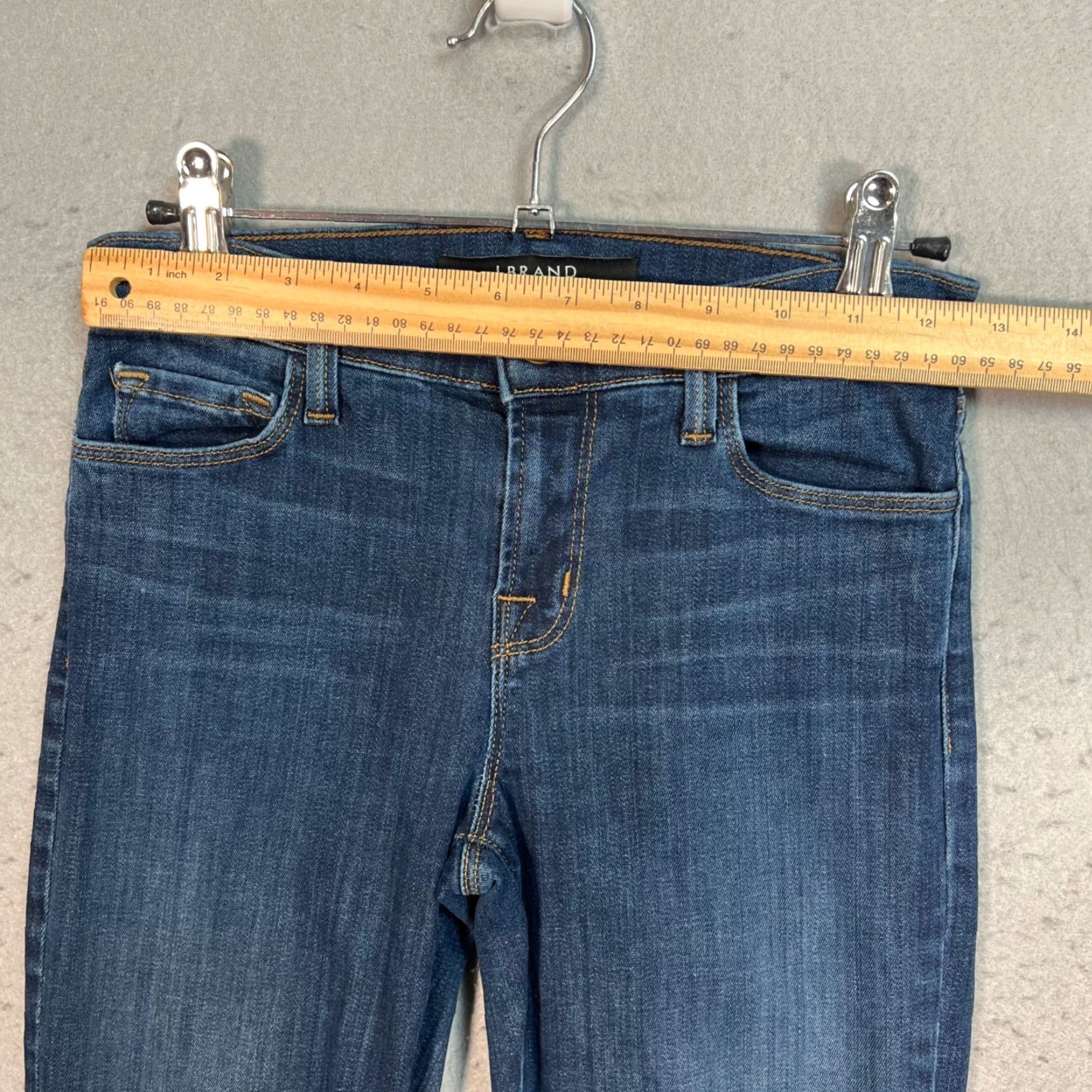 J Brand J Brand Jeans Womens 25 Skinny Denim Blue Dark Wash Cotton Blend 5-Pocket Stretch Size 25 Size 42" / US 20 - 6 Thumbnail