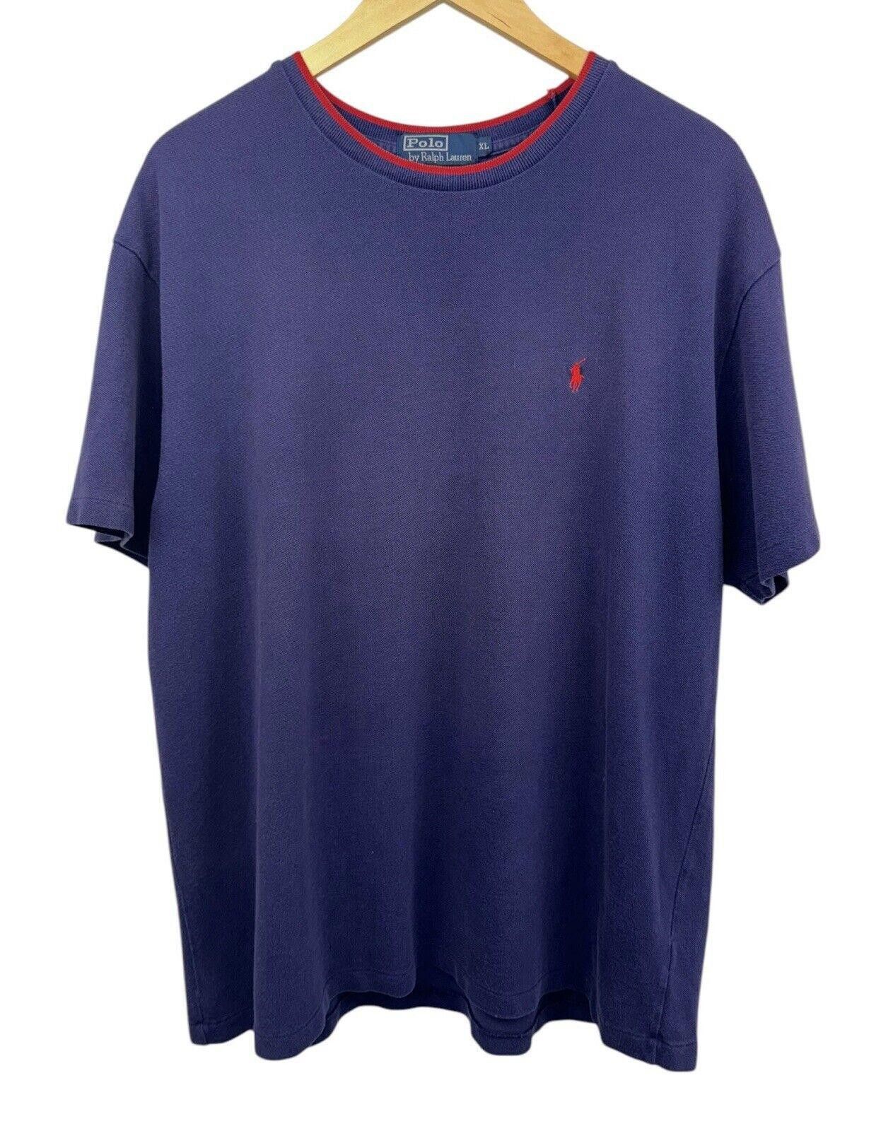 Polo Ralph Lauren Vintage Polo Ralph Lauren 90s Navy Blue Red Pony Shirt XL Size US XL / EU 56 / 4 - 1 Thumbnail