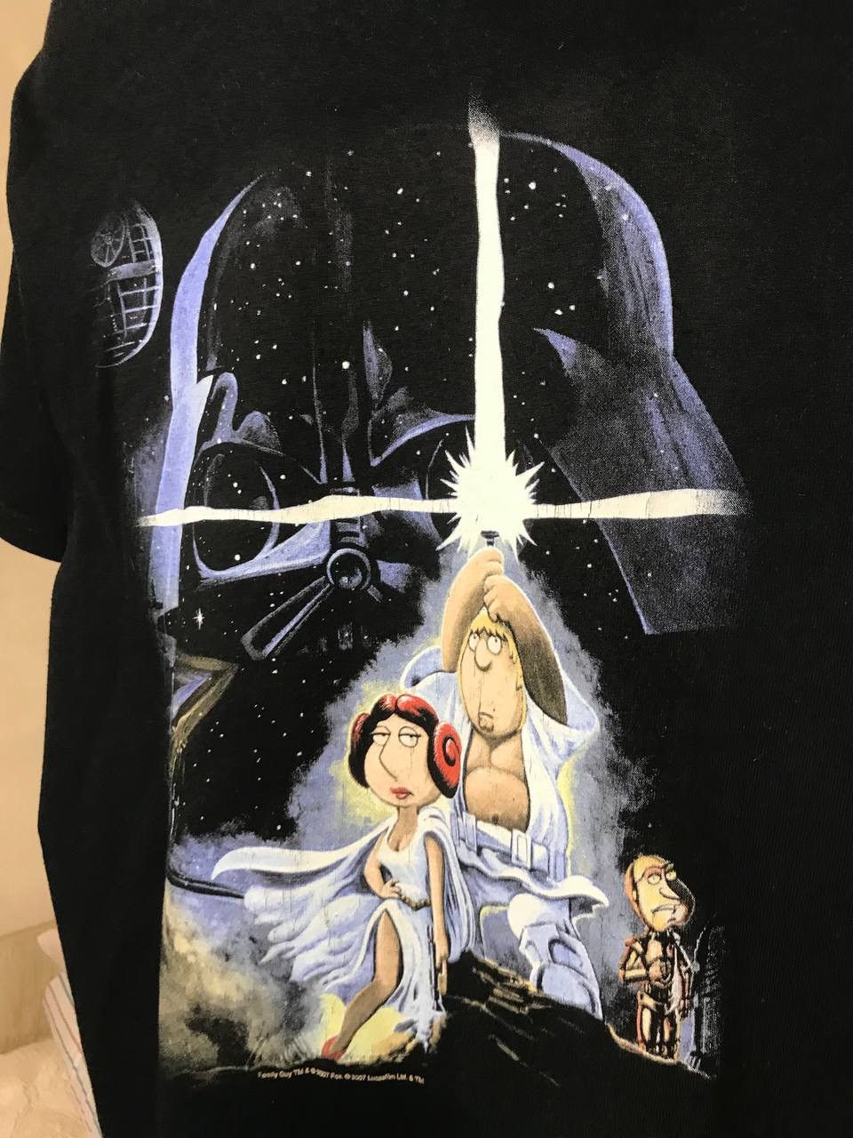 Vintage 🔥 Vintage 2000s Family Guy Star Wars T Shirt Lucasfilm Fox Size US L / EU 52-54 / 3 - 8 Thumbnail