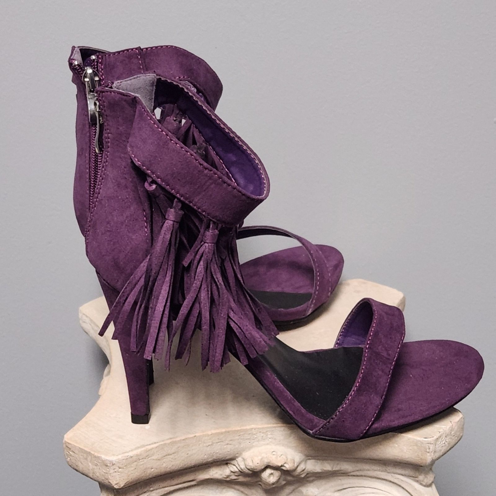 Other Ashley Stewart Purple Tassel Heels Size US 11 / IT 41 - 5 Thumbnail