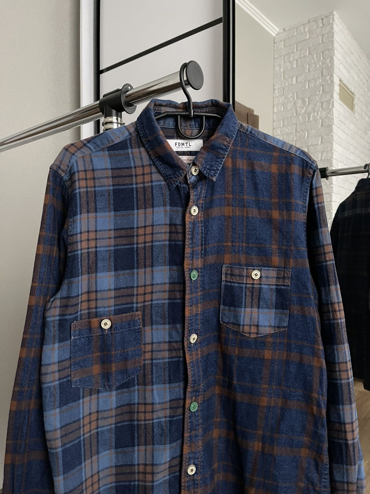 FDMTL FDMTL Japanese Checked Shirt Button Up Size US L / EU 52-54 / 3 - 5 Thumbnail