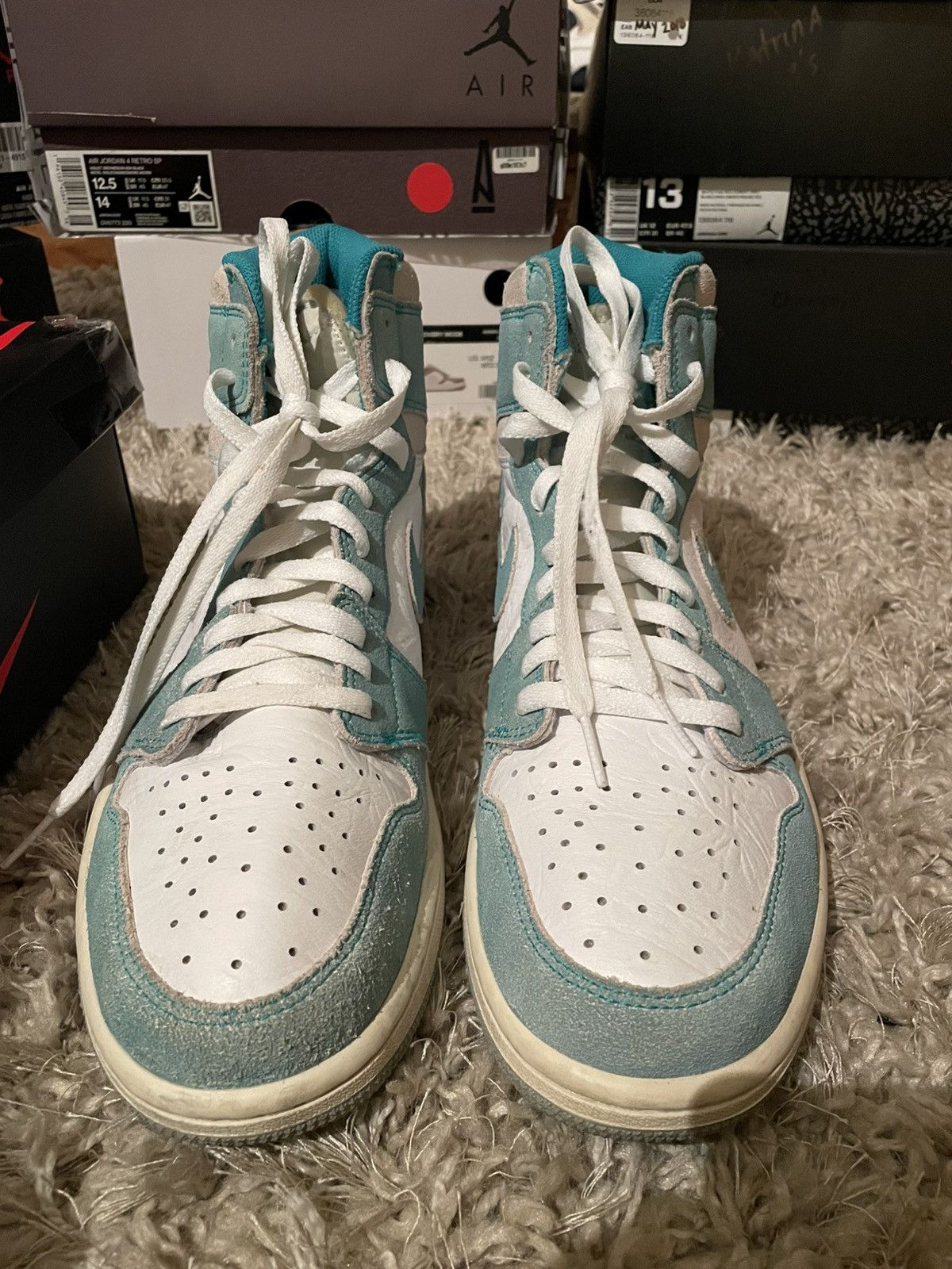 Jordan Brand Jordan 1 Turbo Green Size US 12 / EU 45 - 4 Thumbnail