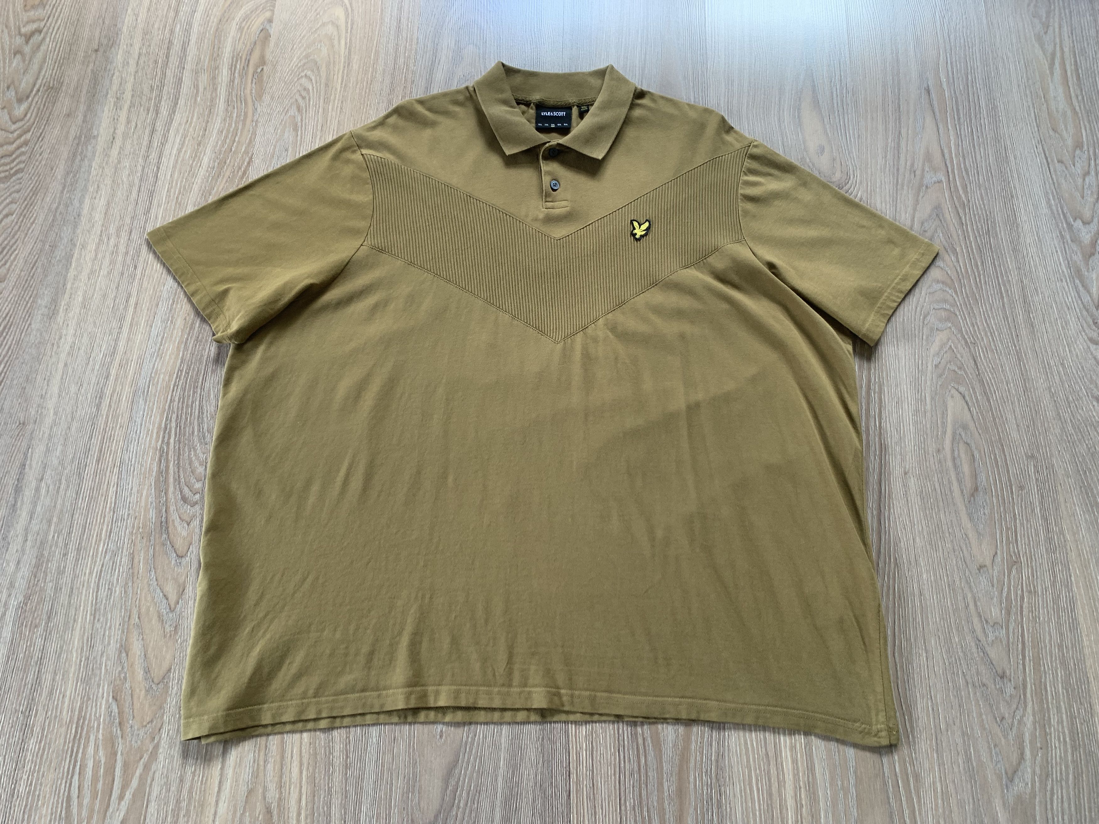 Lyle & Scott Lyle & Scott Chevron Khaki Cotton Polo Shirt Size US XXL / EU 58 / 5 - 2 Thumbnail