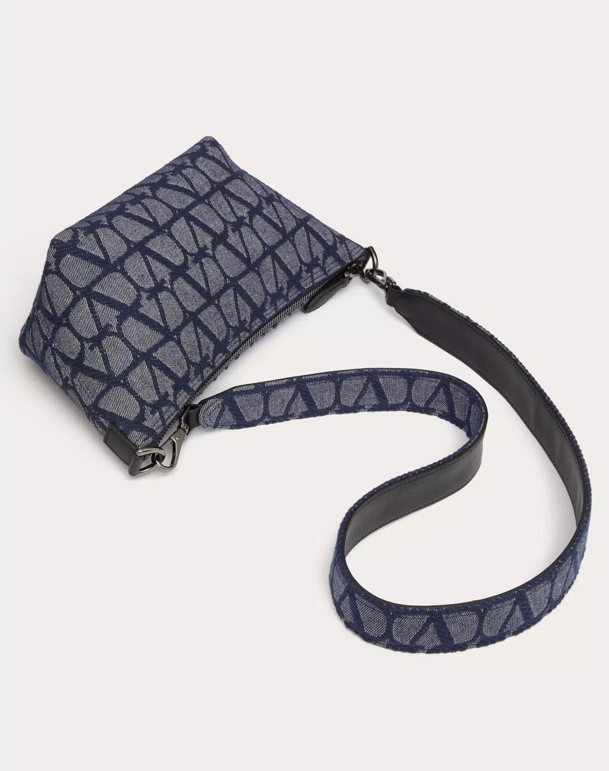 Valentino oc11z0725 Size: OS/ Jacquard Crossbody Bag in Melange/Black Size ONE SIZE - 6 Thumbnail