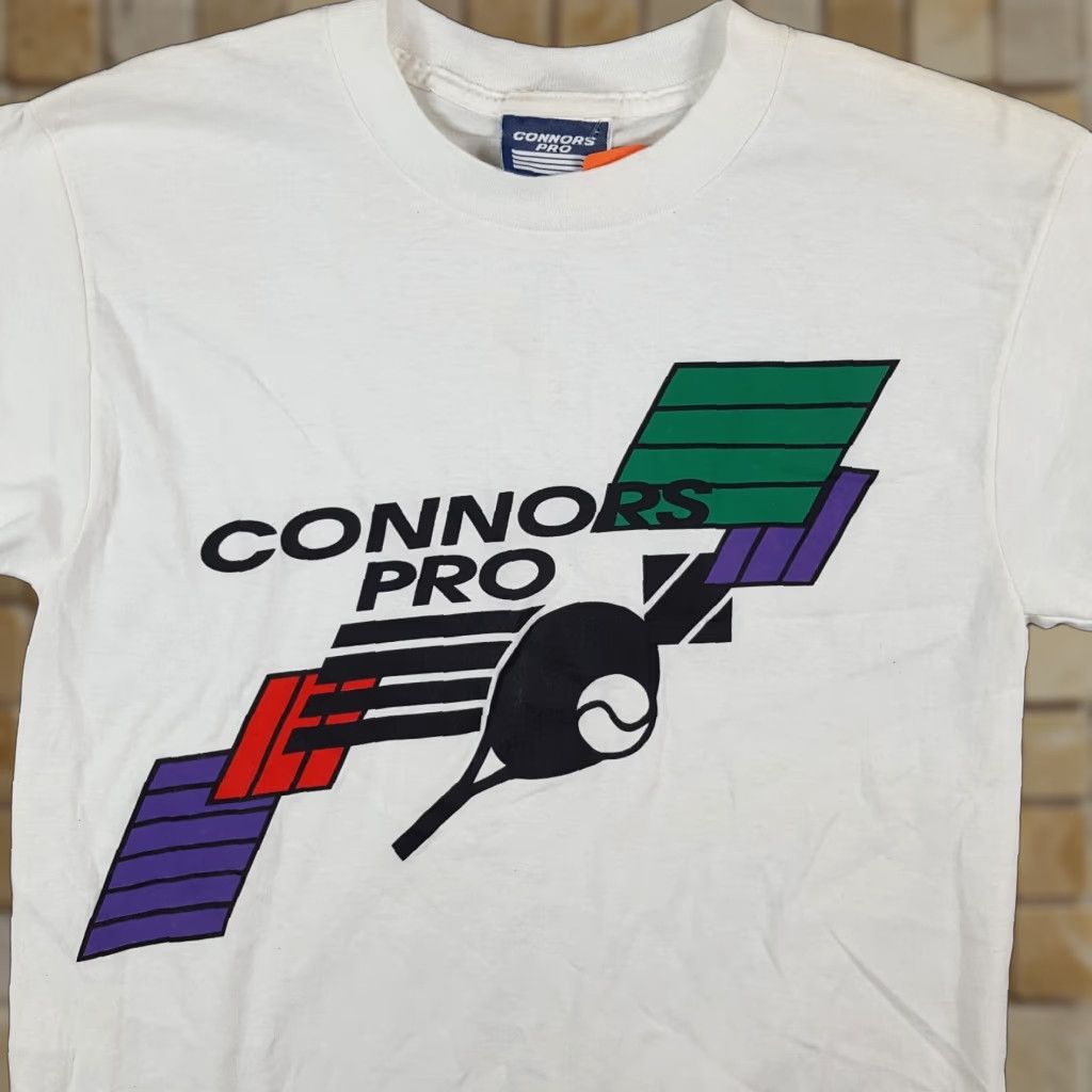 Vintage VINTAGE 90s Connors Pro Tennis T-Shirt Adult Small White Athletic Preppy Sports Mens Size US S / EU 44-46 / 1 - 1 Thumbnail