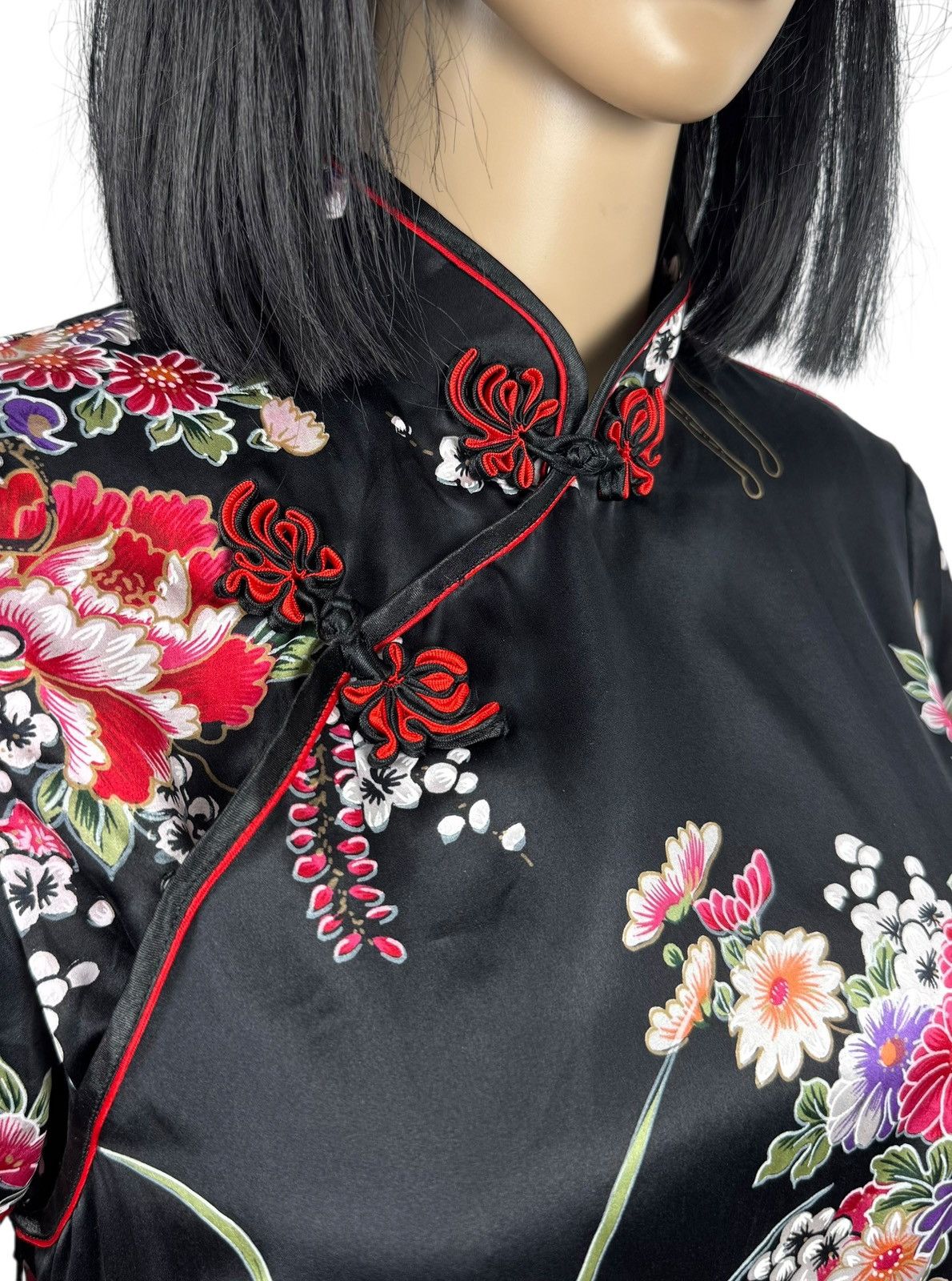 Chinese Laundry × Designer Alex Line Silk Blouse Chinese Native Printed Flowers size L Size L / US 10 / IT 46 - 4 Thumbnail