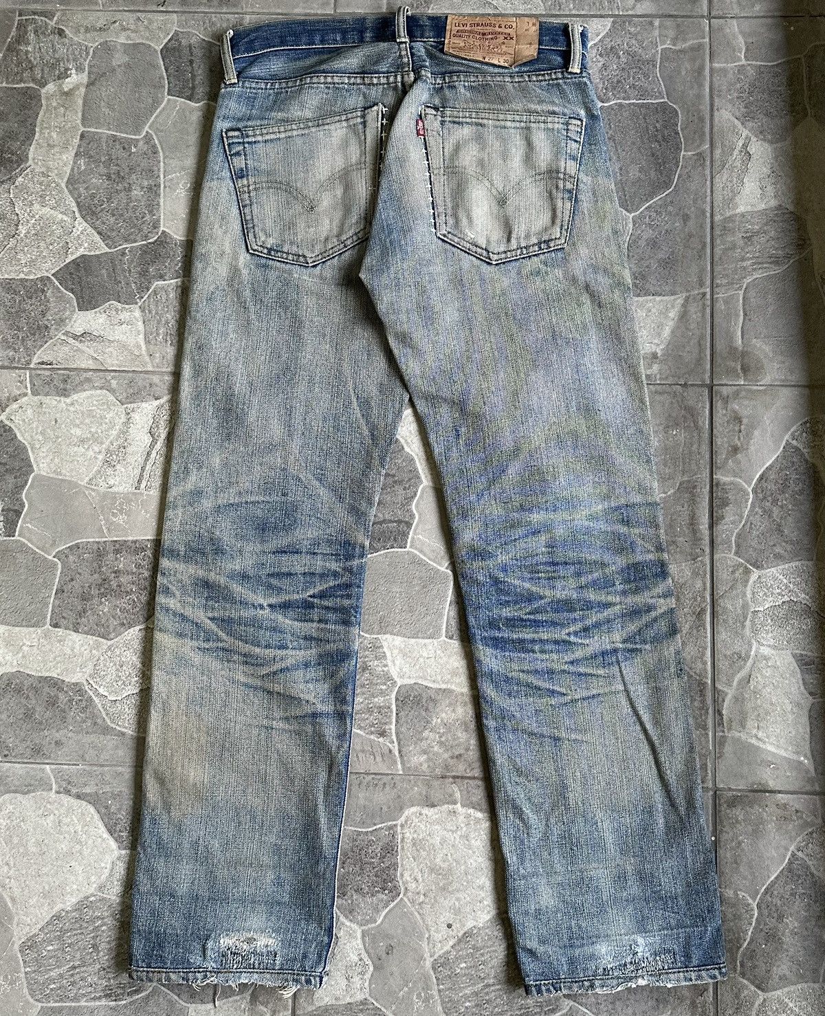 Levi's Vintage Clothing Vintage 1990s Levis 501-0657 Big E Selvedge Fadded Size US 28 / EU 44 - 3 Thumbnail