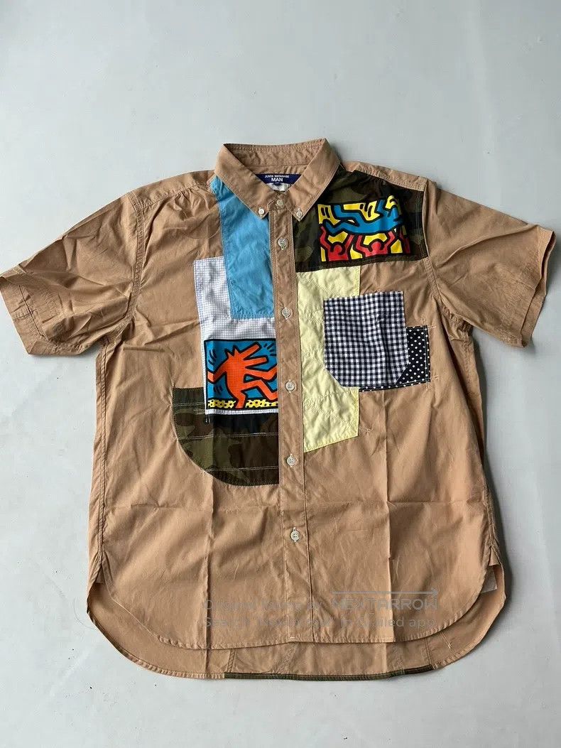 Junya Watanabe Junya Watanabe Printed Patchwork Short Sleeve Shirt Size US M / EU 48-50 / 2 - 1 Thumbnail