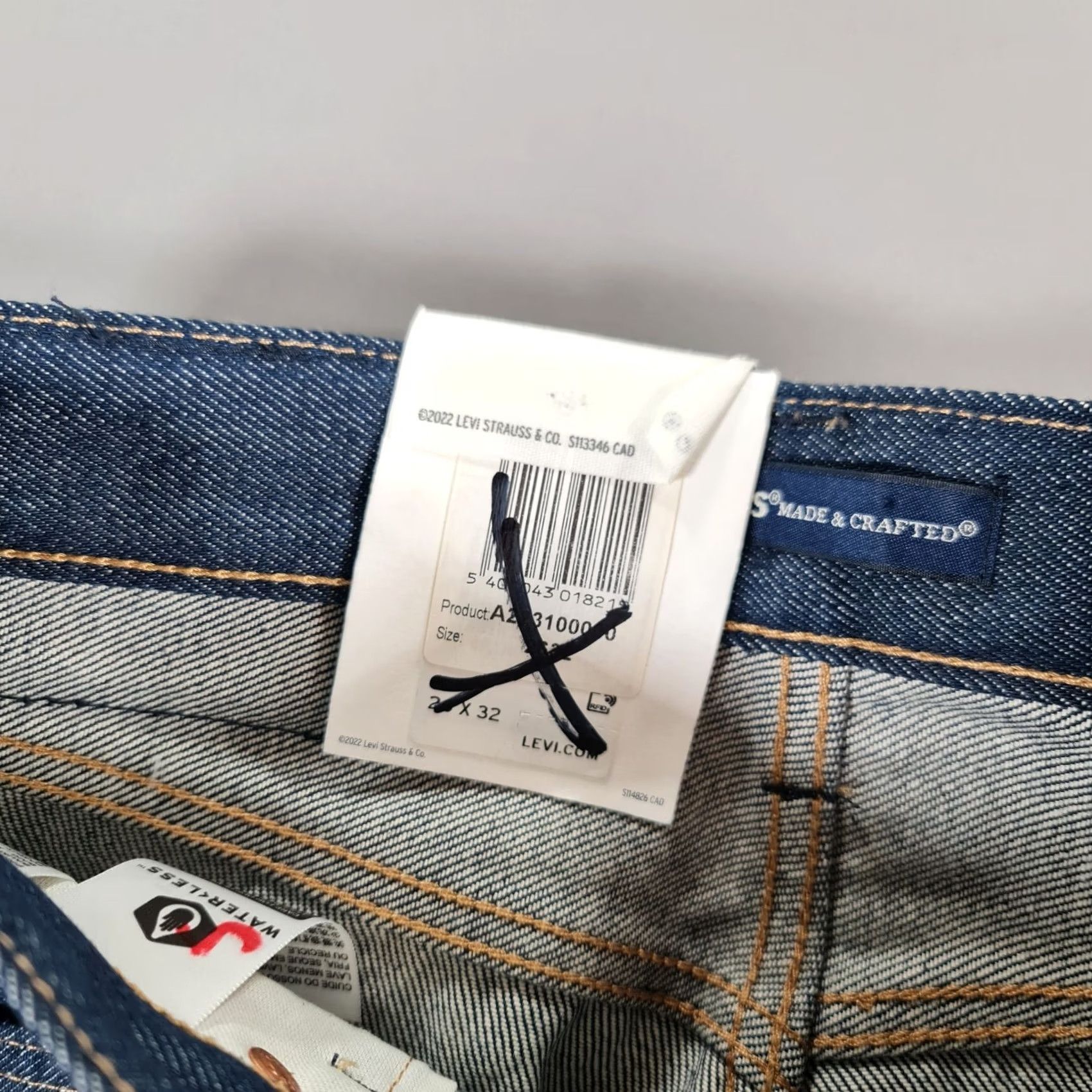 Levi's Levi's 501 Jeans Mens Blue W26 L32 Selvedge Regular Straight Leg 90s Classic USA Denim Jeans Size US 26 / EU 42 - 6 Thumbnail