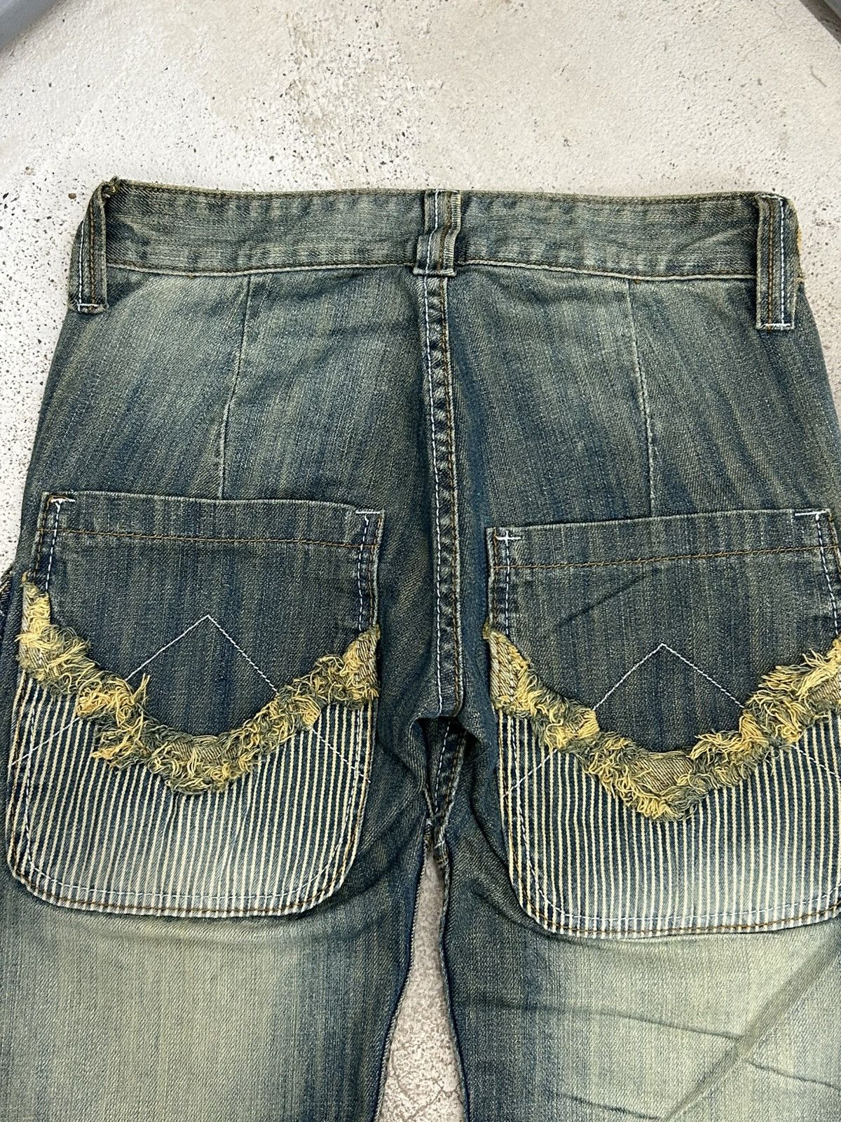 Hysteric Glamour Vintage Campus Crew Mud Washed Whisker Low Rise Size 27" / US 4 / IT 40 - 9 Thumbnail