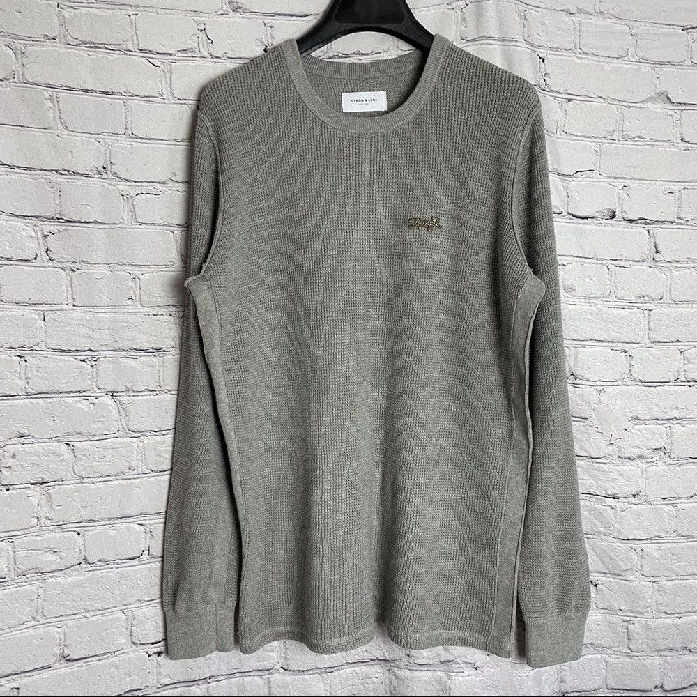 Ovadia & Sons Ovadia And Sons Cotton Waffle Knit Crew Neck Sweater in Hea Size US XXL / EU 58 / 5 - 3 Thumbnail