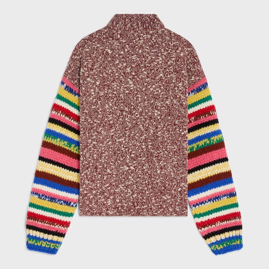 Celine o1d2blof0226 Polo Sweater in Multicolor Size US M / EU 48-50 / 2 - 2 Thumbnail