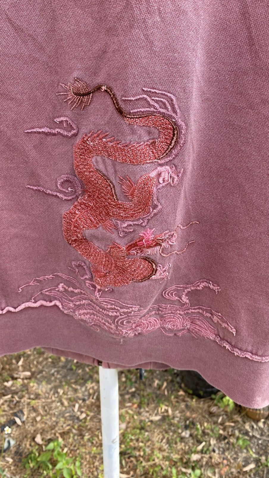 FCUK FCUK stonewashed distressed sweater with dragon embroidery Size US L / EU 52-54 / 3 - 8 Thumbnail