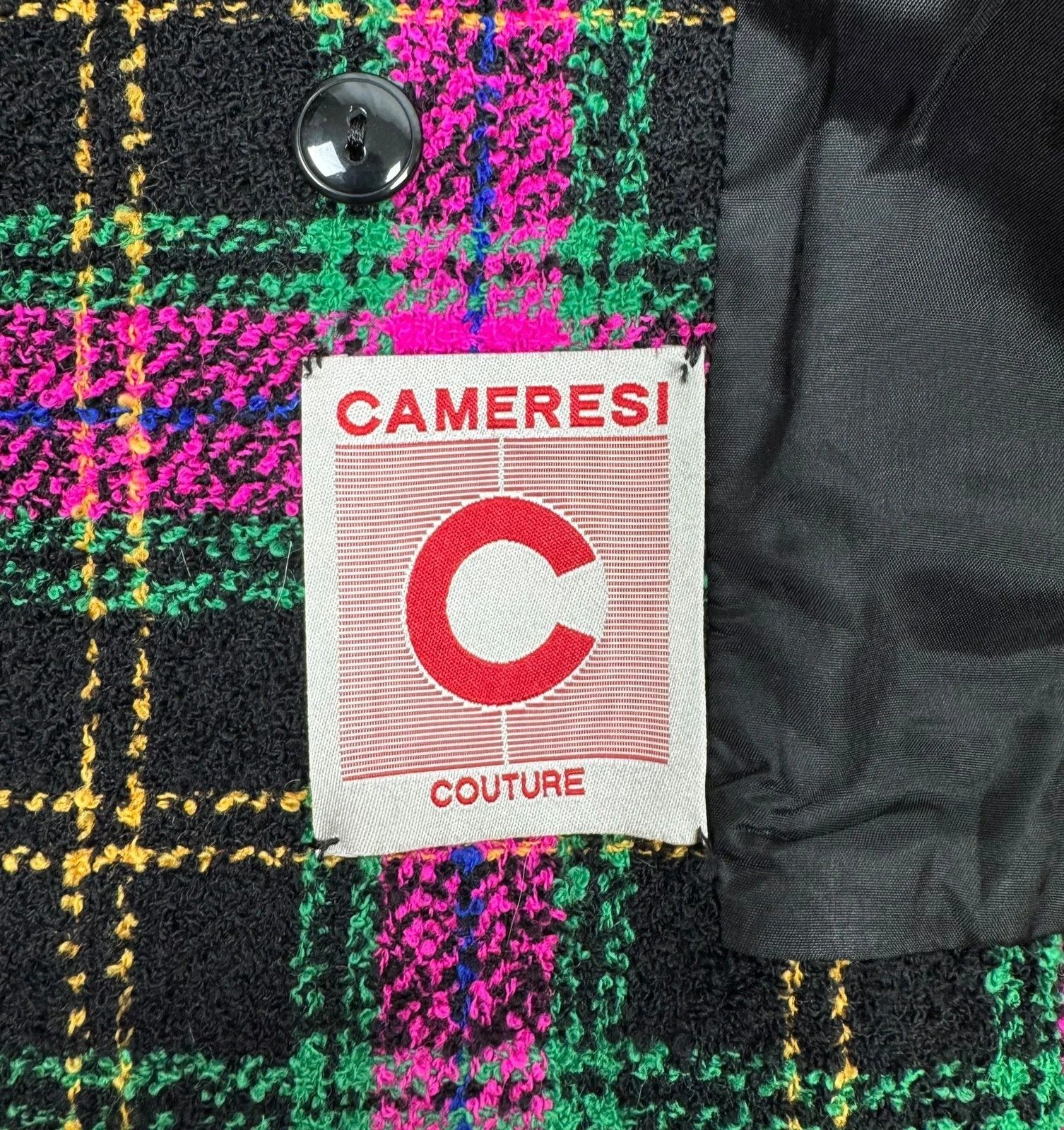 Other Cameresi Couture Plaid Tweed Wool Jacket Vintage size 42 Size S / US 4 / IT 40 - 12 Thumbnail