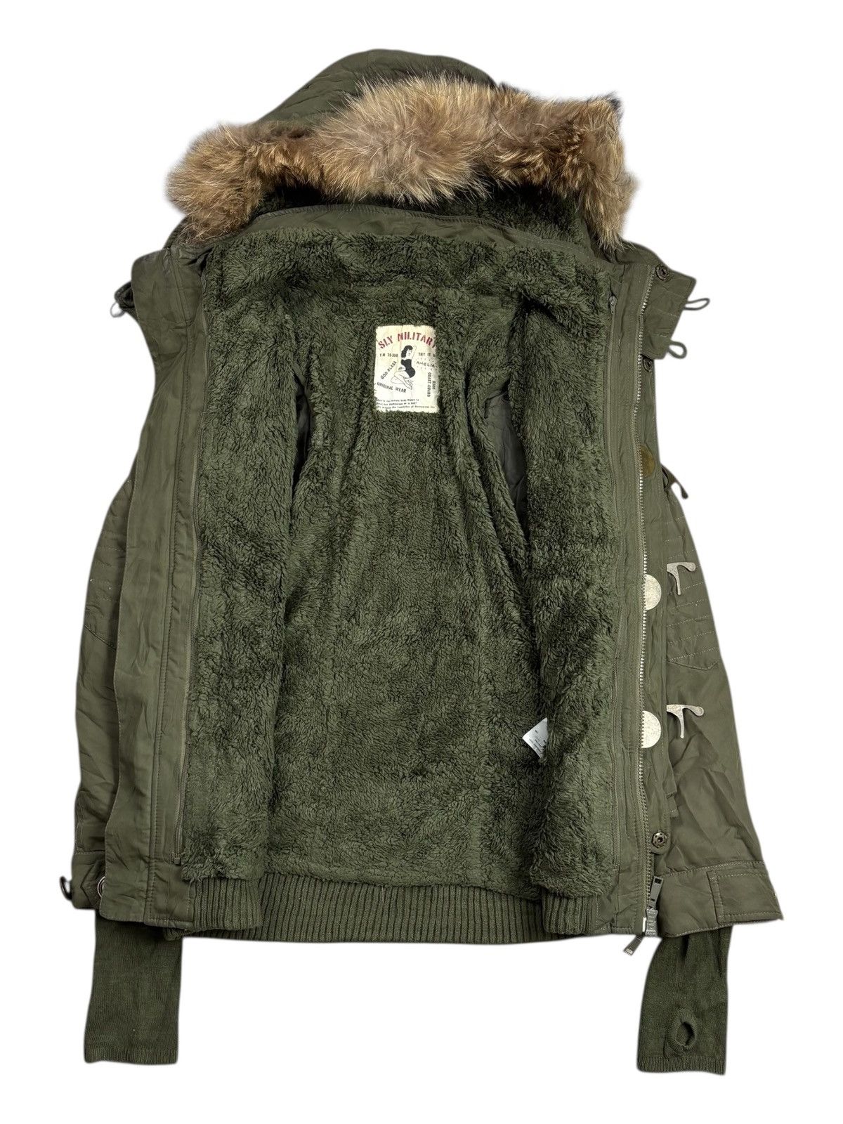 GOA 2000s SLY - Thumbhole Apocalypse Style Fur Hoodie Jacket Size US M / EU 48-50 / 2 - 2 Thumbnail
