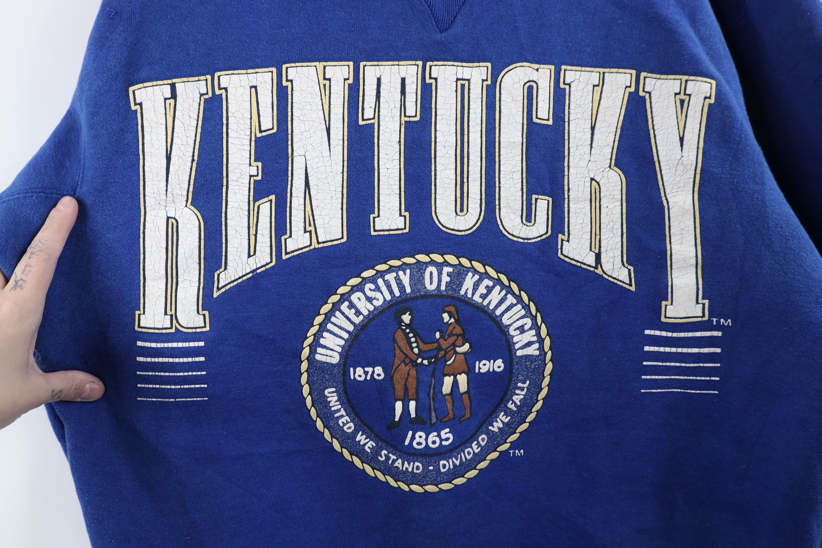 Vintage Vintage 90s Spell Out University of Kentucky Sweatshirt Size US M / EU 48-50 / 2 - 4 Thumbnail