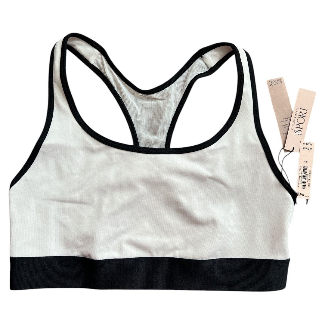Kate Spade Victoria's Secret White Black Player Sports Bra, S Size ONE SIZE - 1 Thumbnail