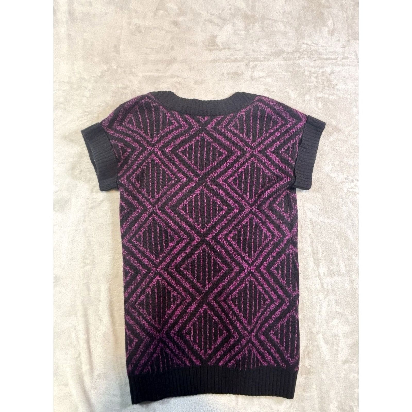 Alfani Alfani Women's Short Sleeve Pullover Knit Sweater Dark Purple Size Medium Size M / US 6-8 / IT 42-44 - 7 Thumbnail