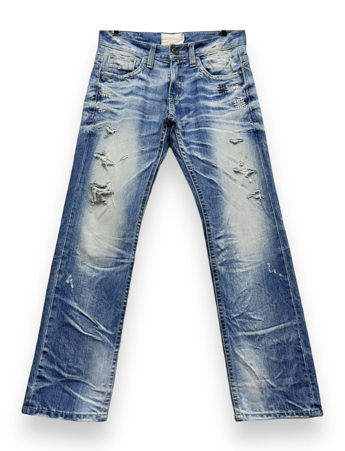 Lolita Jeans FYE🔥LOLITA Skull Embroidery Distressed Exotic Washed Denim Size US 29 - 4 Thumbnail