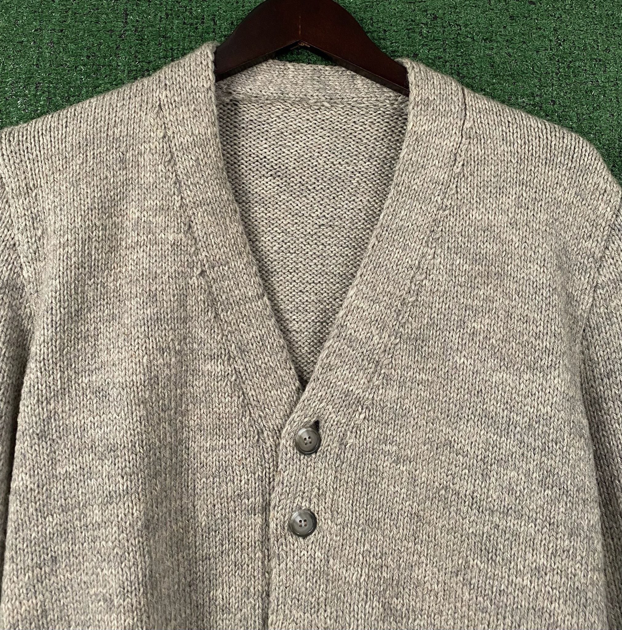 Handmade 80’s Handmade Wool Heavyweight Grey Cardigan Sweater Small Size US S / EU 44-46 / 1 - 2 Thumbnail