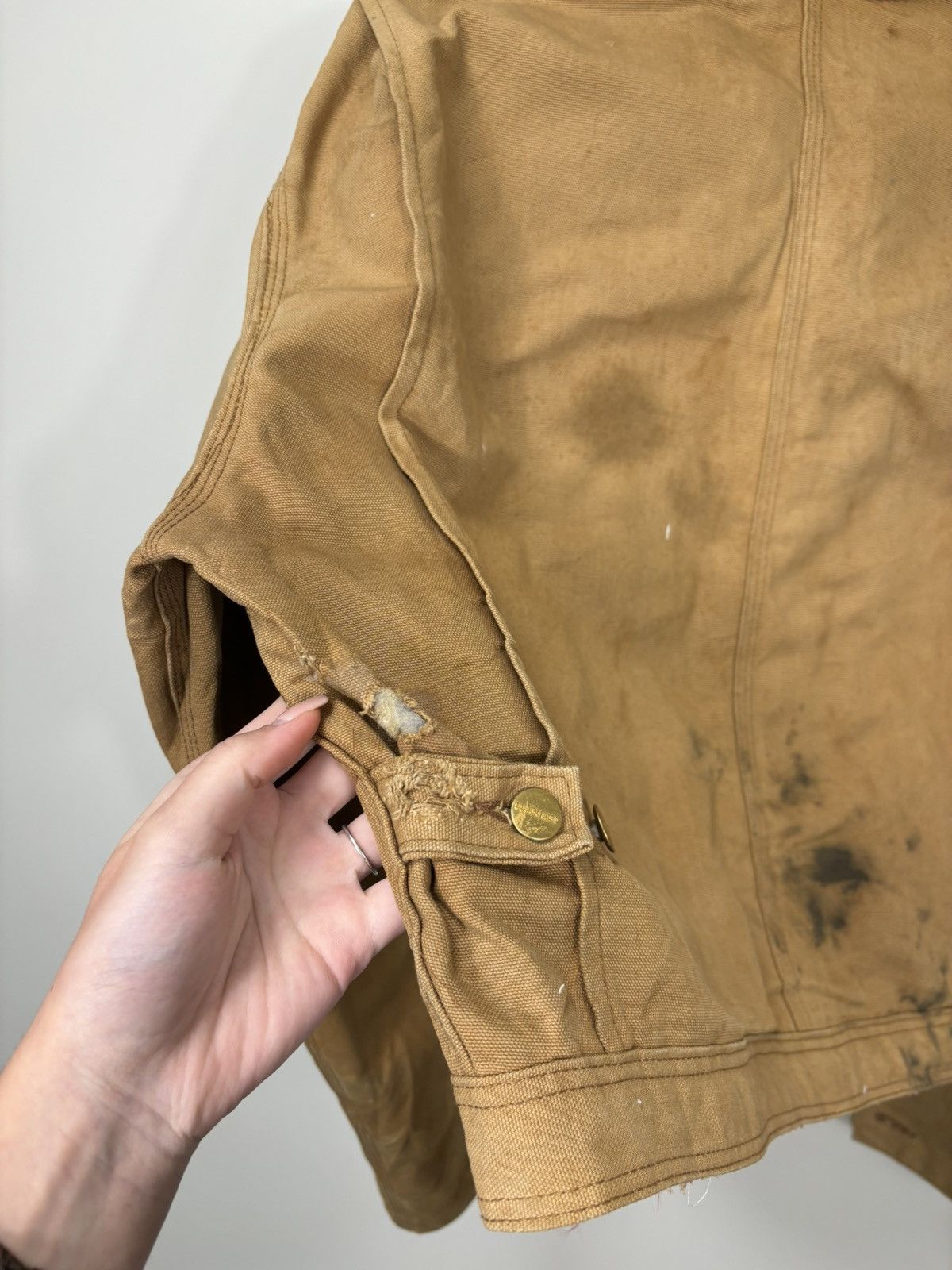 Carhartt Vintage 90s Carhartt Y2K Work Hype Cropped Detroit Jacket Size US L / EU 52-54 / 3 - 19 Thumbnail
