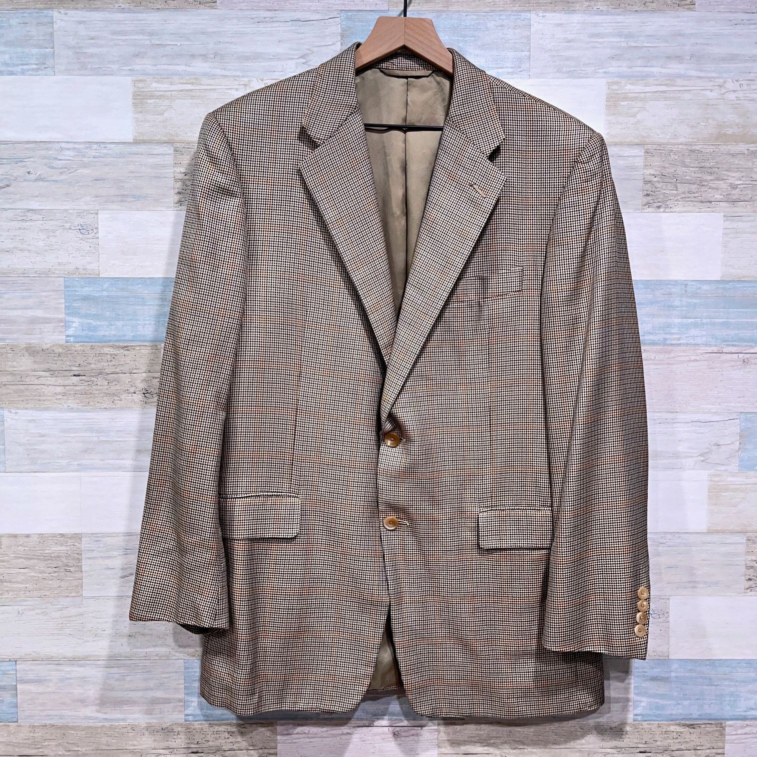 Hickey Freeman Hickey Freeman Boardroom Silk Wool Sport Coat Glen Check 42R Size 42R - 1 Thumbnail