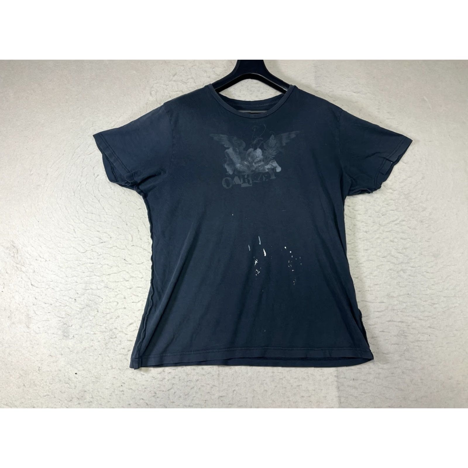 Oakley Oakley T-Shirt Men XL Black Short Sleeve Logo Distressed See Pics Size US XL / EU 56 / 4 - 2 Thumbnail