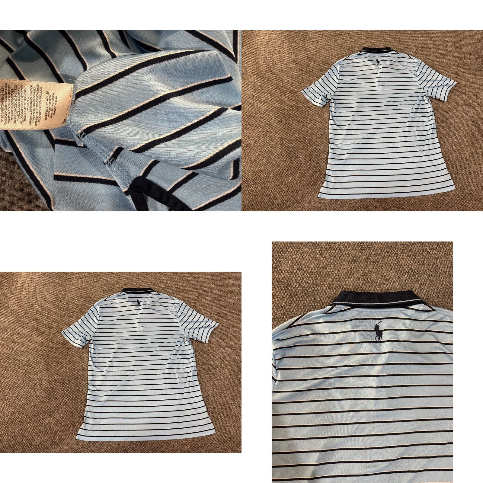 Polo Ralph Lauren Polo Ralph Lauren Polo Shirt Mens L Blue Striped Golf Casual Short Sleeve Embroidered Logo Shirt Size US L / EU 52-54 / 3 - 8 Thumbnail