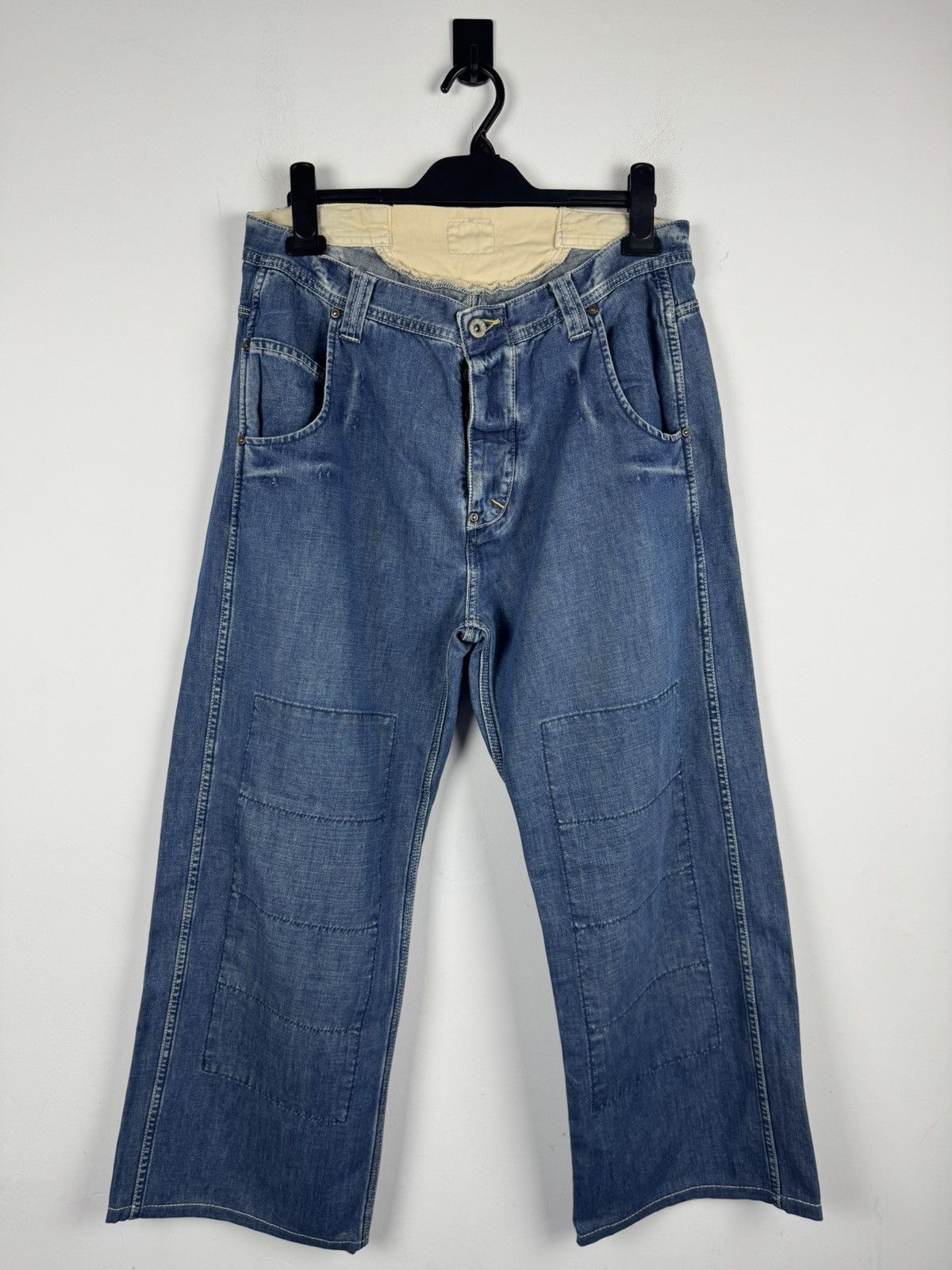 Lee Vintage Lee Union Alls Brick Buckle Denim Jeans Size US 32 / EU 48 - 3 Thumbnail