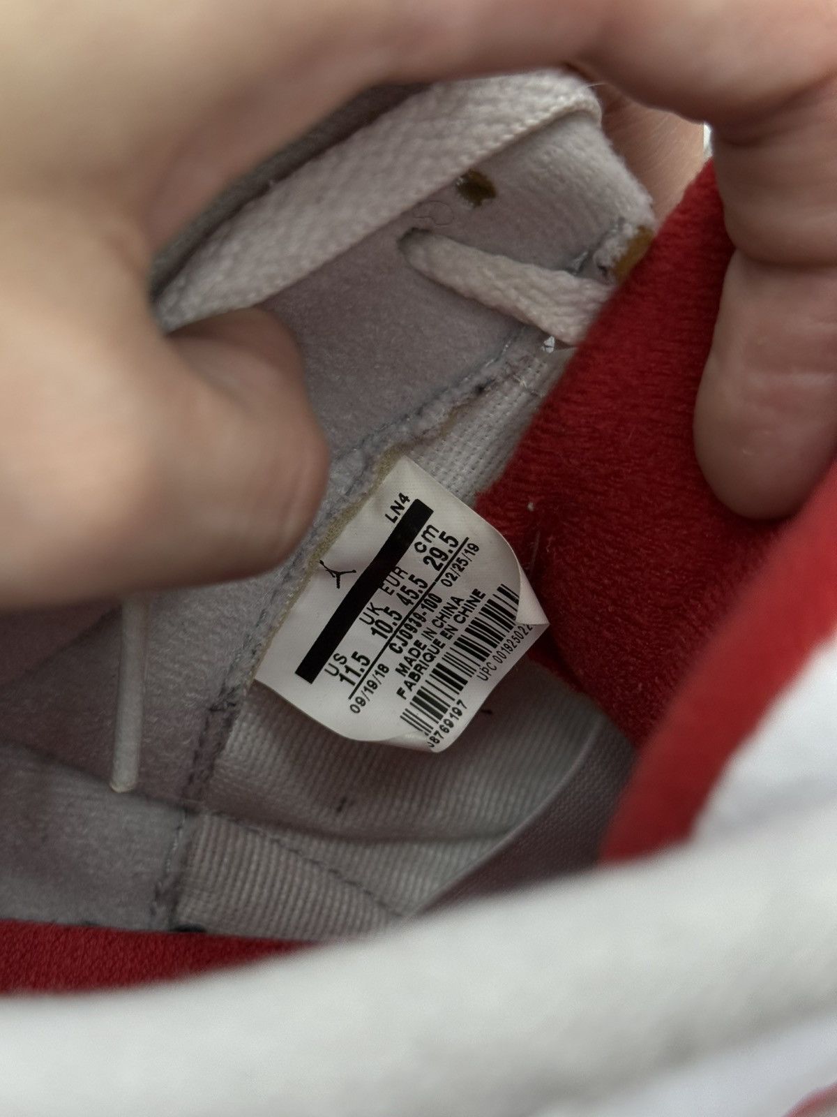 Jordan Brand Jordan 3 Tinker University Red Size (11.5) 2019 (CJ0939-100) Size US 11.5 / EU 44-45 - 11 Thumbnail
