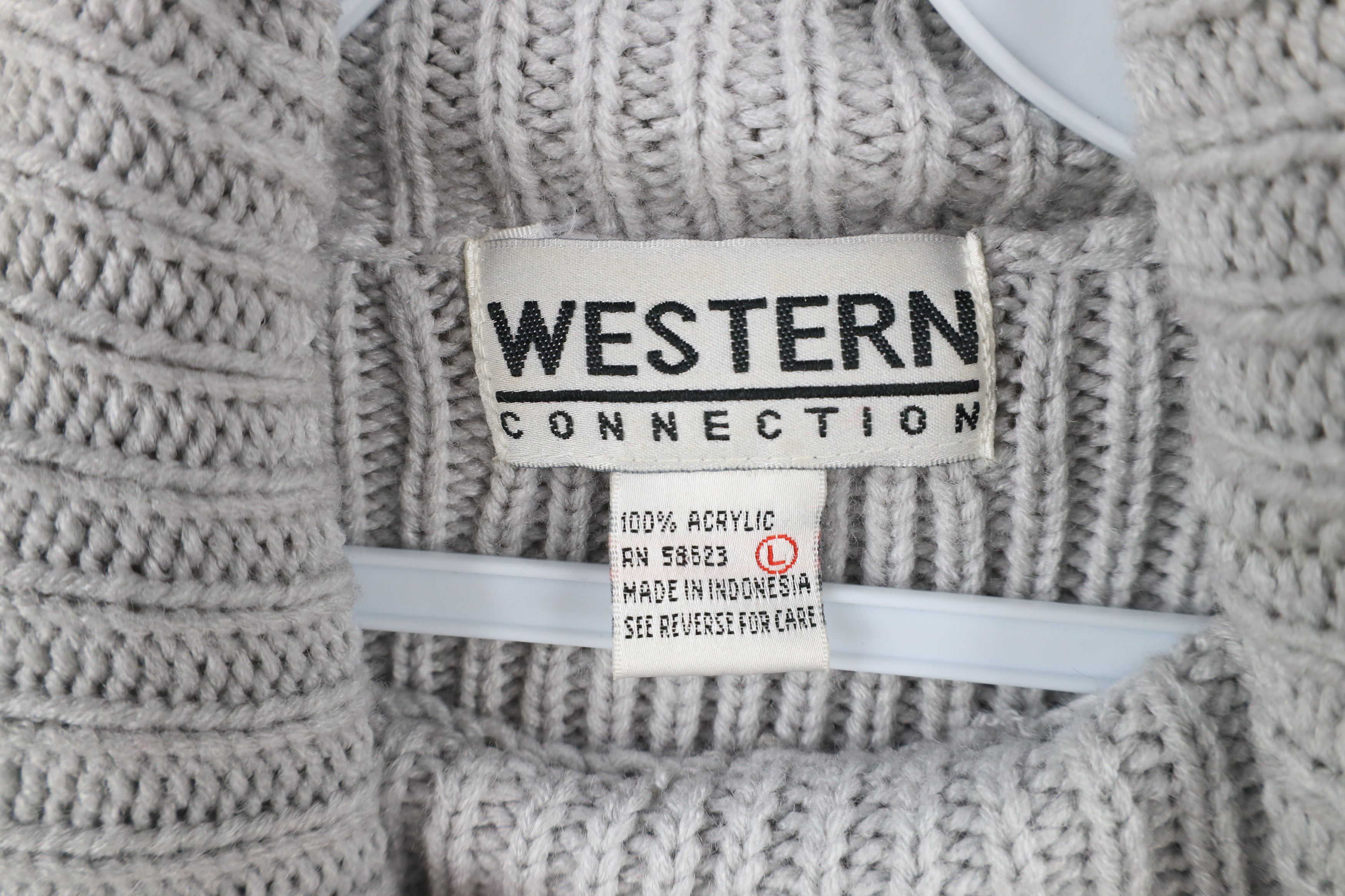 Vintage Vintage 90s Streetwear Block Ribbed Knit Turtleneck Sweater Size L / US 10 / IT 46 - 7 Thumbnail