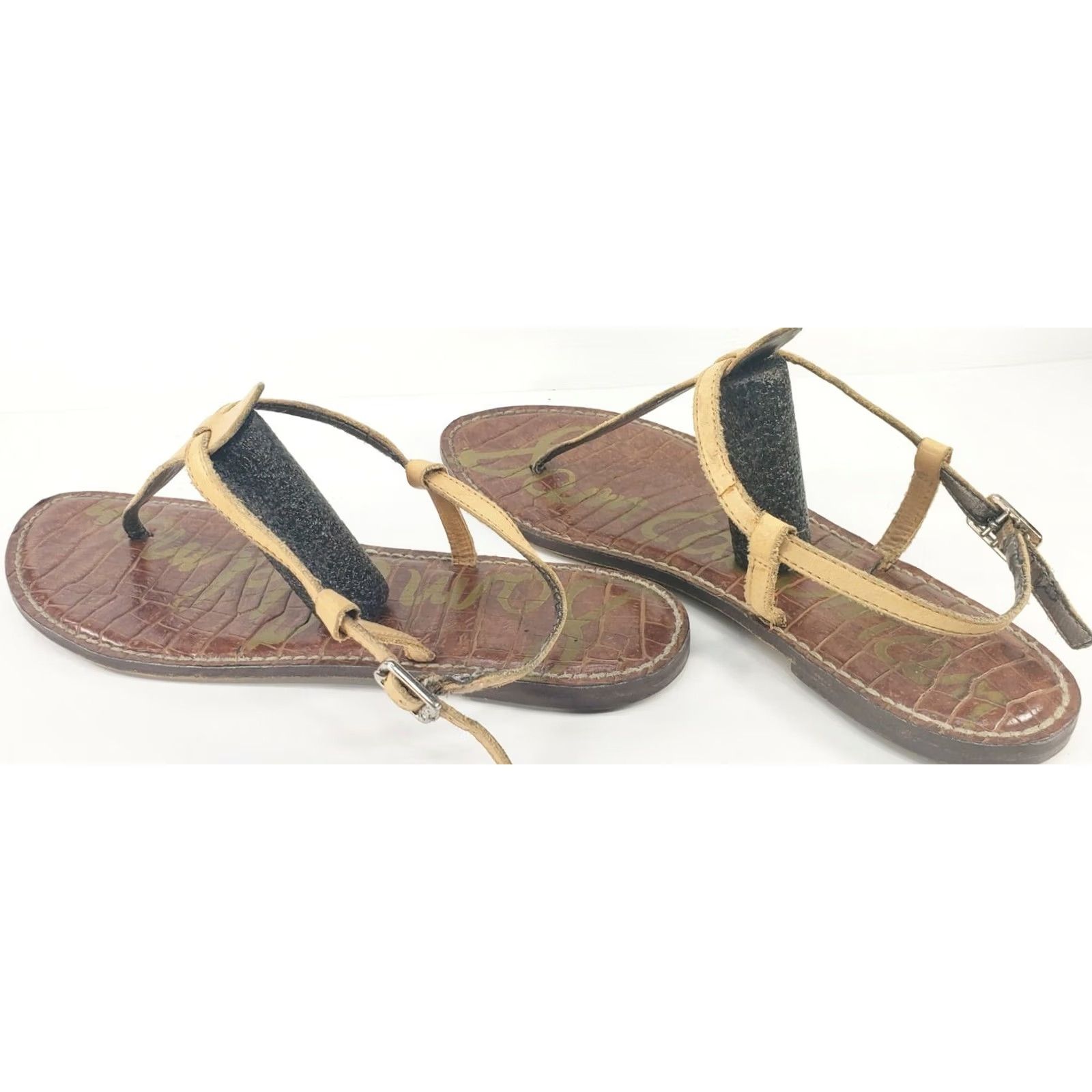 Sam Edelman SAM EDELMAN GIGI Thong Sandal Tan Leather Women's Size 9.5 Medium Size US 10 / IT 40 - 5 Thumbnail