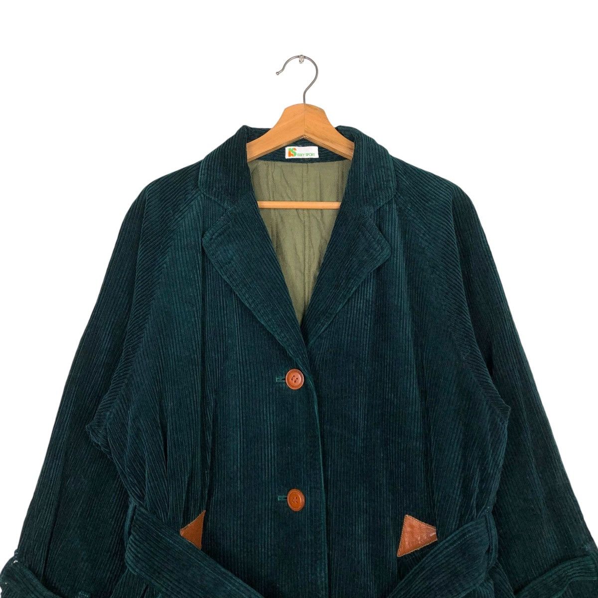 Issey Miyake 🔥VINTAGE 80’s LONG JACKET CORDUROY ISSEY SPORT LEATHER PARTS Size US M / EU 48-50 / 2 - 5 Thumbnail