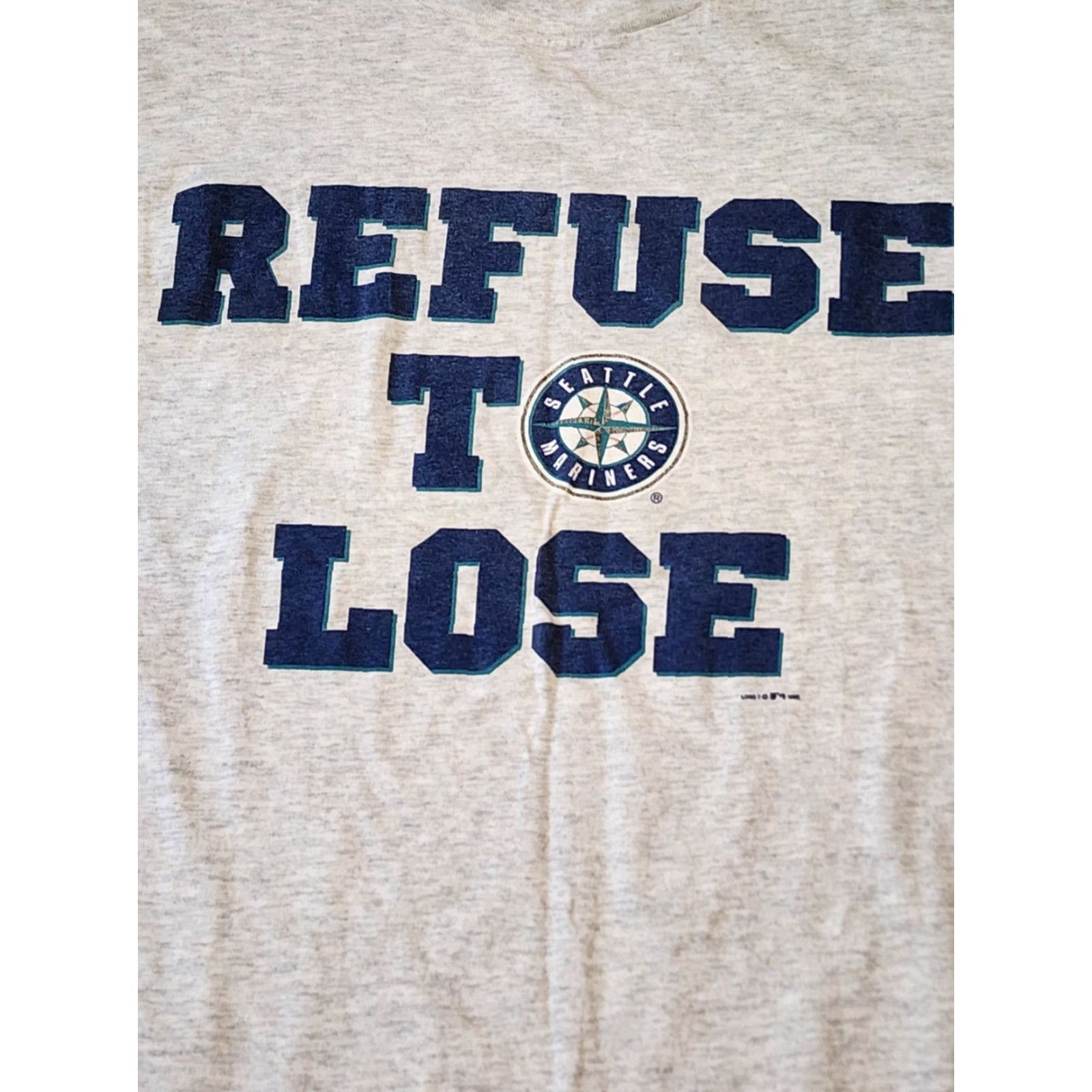 Tultex VINTAGE Seattle Mariners Refuse to Lose Tultex 90s Tee Large L Mens Grey Size US L / EU 52-54 / 3 - 2 Thumbnail