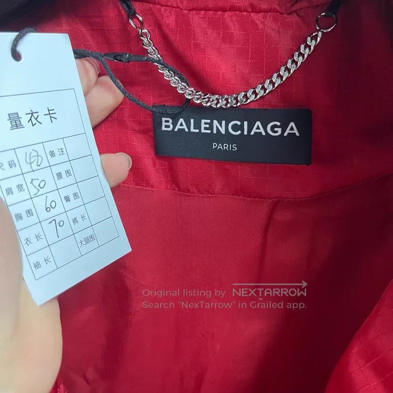 Balenciaga Balenciaga Red Solid Color Printed Logo Down Jacket Size US L / EU 52-54 / 3 - 2 Thumbnail