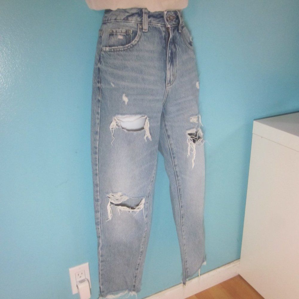 Garage Denim Distressed Mom deals Jeans