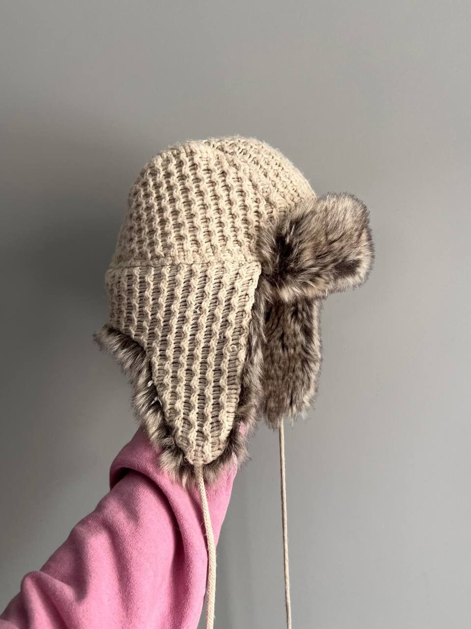 If Six Was Nine Vintage Fur Ushanka Knit hat 00s Size ONE SIZE - 1 Thumbnail