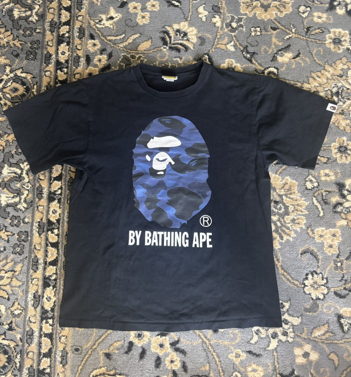 Bape Blue Camo Bape Head Tee Size US L / EU 52-54 / 3 - 1 Thumbnail