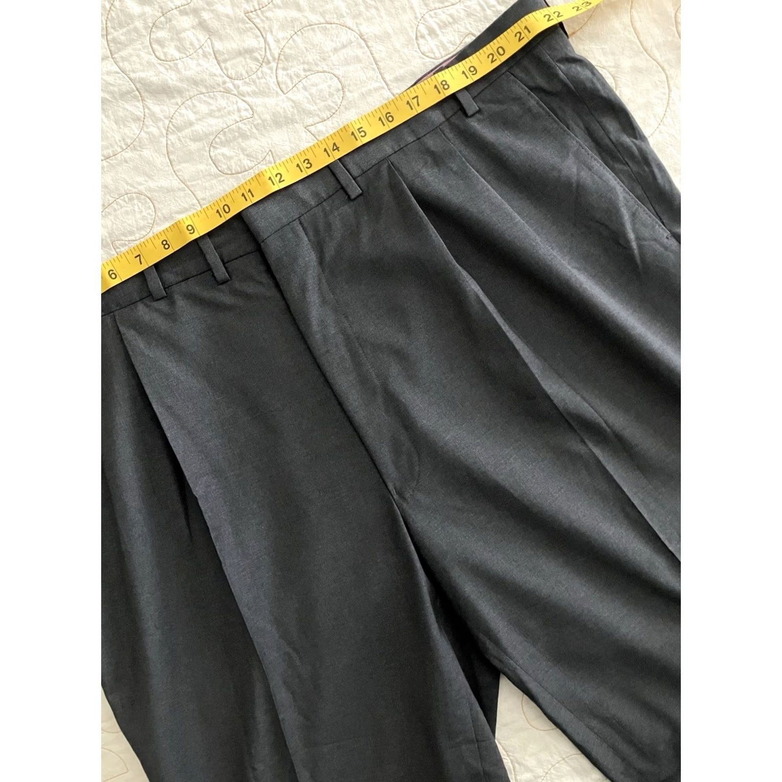 Vintage Samuelsohn Performance Pants 44x28 Gray Cotton Lycra Slim Straight Leg Men Regular Pants Size US 44 / EU 60 - 6 Thumbnail