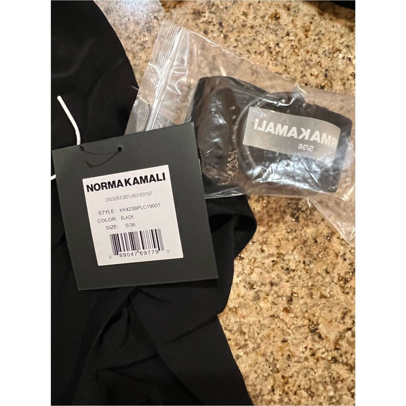 Norma Kamali Norma Kamali Long Sleeve Deep U Neck Bodysuit Black Size S/ Size S / US 4 / IT 40 - 6 Thumbnail