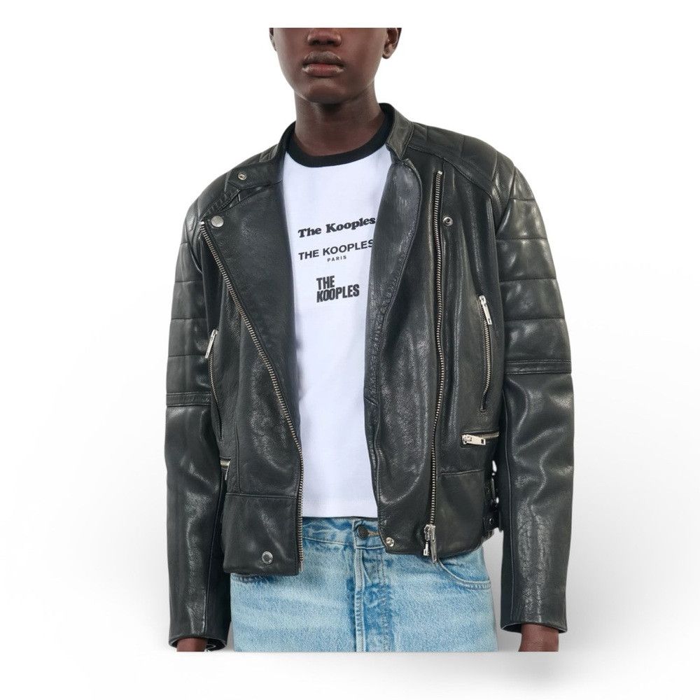 The Kooples The Kooples Leather Moto Jacket – Black Color NEVER WORN – Size L / US 10 / IT 46 - 1 Thumbnail