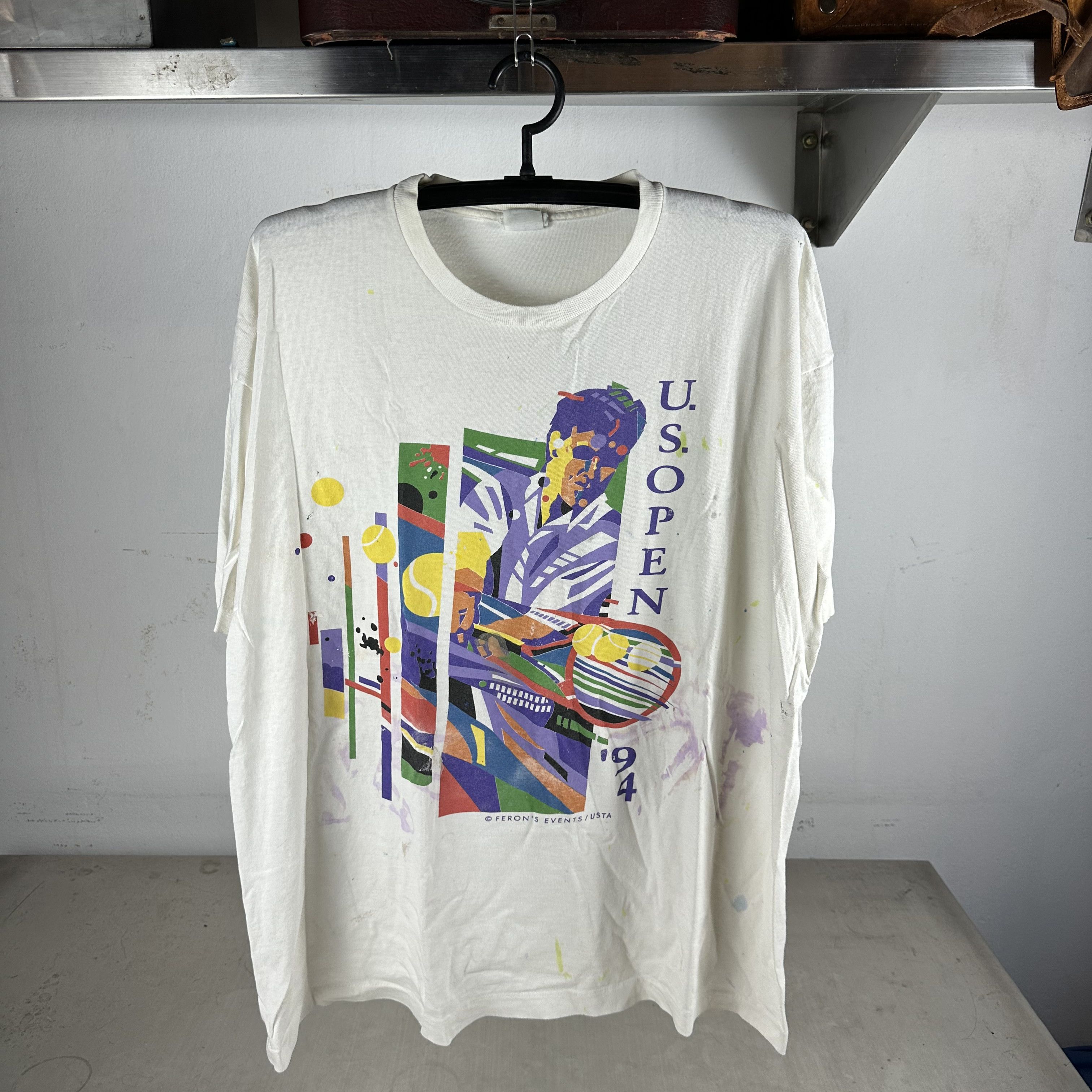 Vintage 1994 US Open Tennis Championship Single Stitch T-shirt Size US XL / EU 56 / 4 - 1 Thumbnail