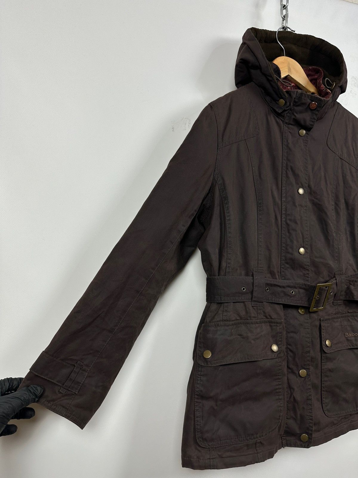 Barbour Barbour Brown Bird Art Bower Belted Waxed Coat Jacket Size L / US 10 / IT 46 - 10 Thumbnail
