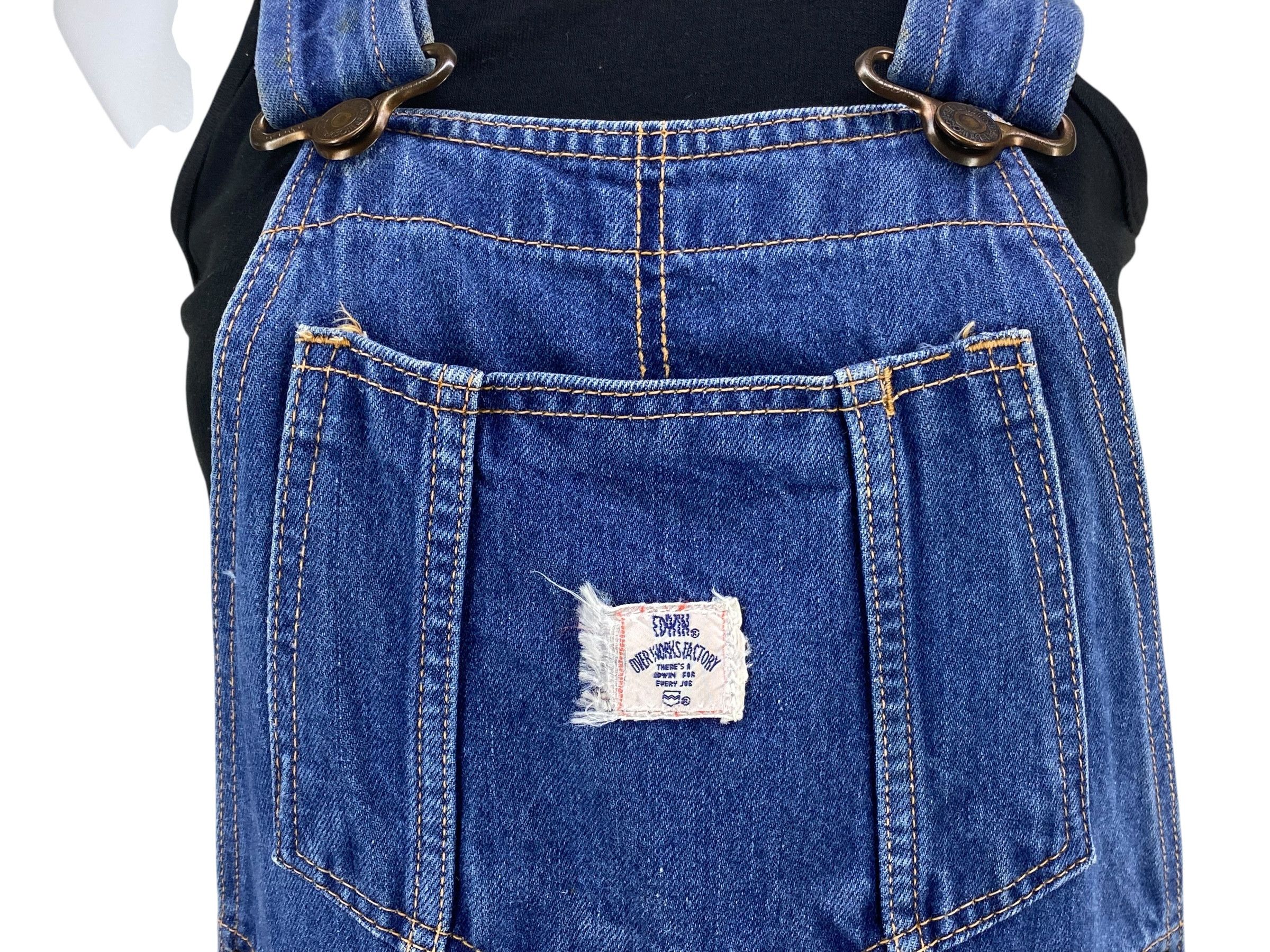 Edwin Edwin Overalls Hickory Workwear Bib Overalls Size 26" / US 2 / IT 38 - 4 Thumbnail