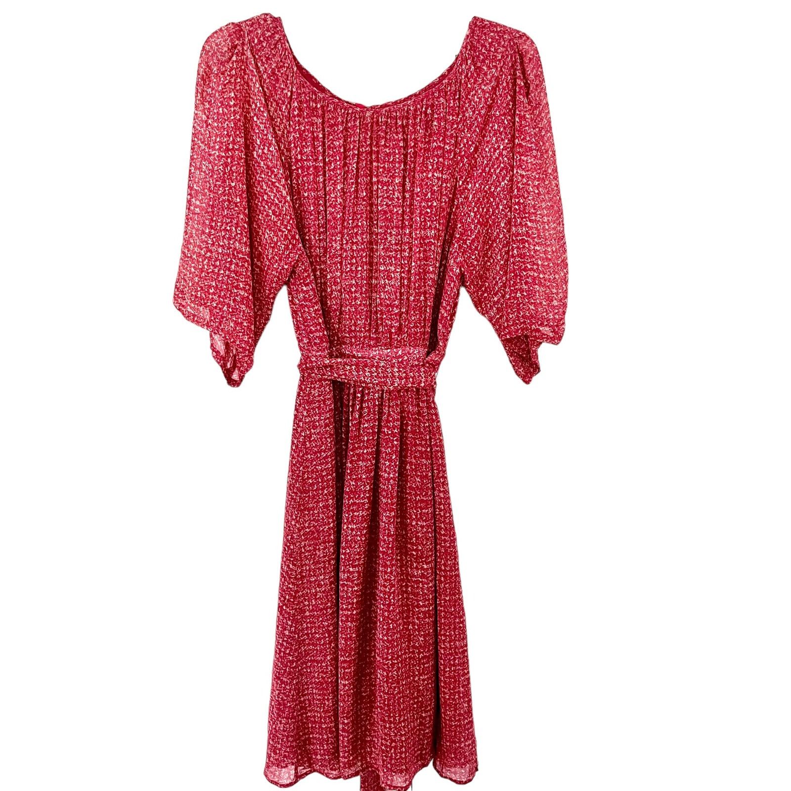 Rachel Zoe Rachel Zoe Olivia Silk Midi Dress Rust Orange size 10 Size L / US 10 / IT 46 - 1 Thumbnail