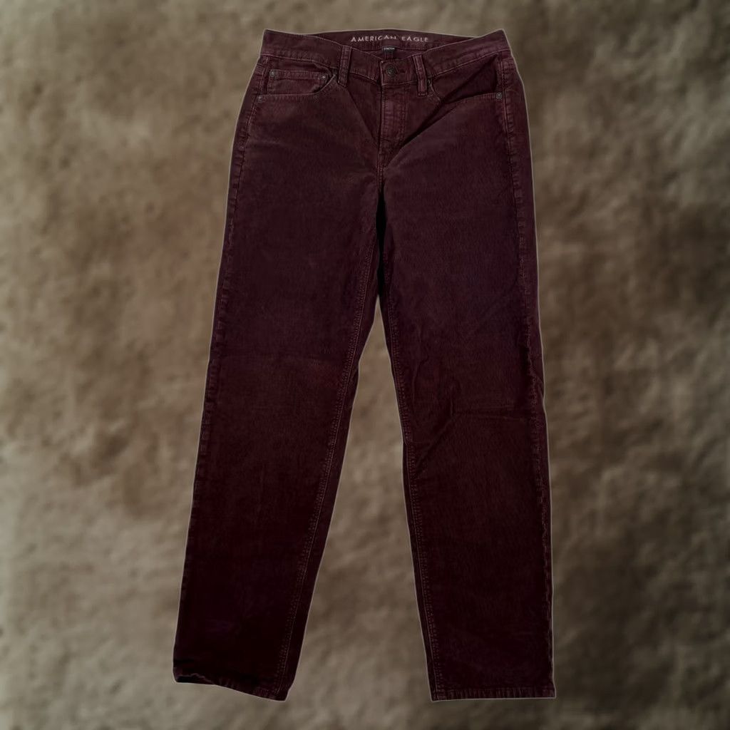 American Eagle Outfitters VINTAGE American Eagle Outfitters Pants Womens 6 Brown 90s Straight Corduroy Stretch Size 28" / US 6 / IT 42 - 1 Thumbnail