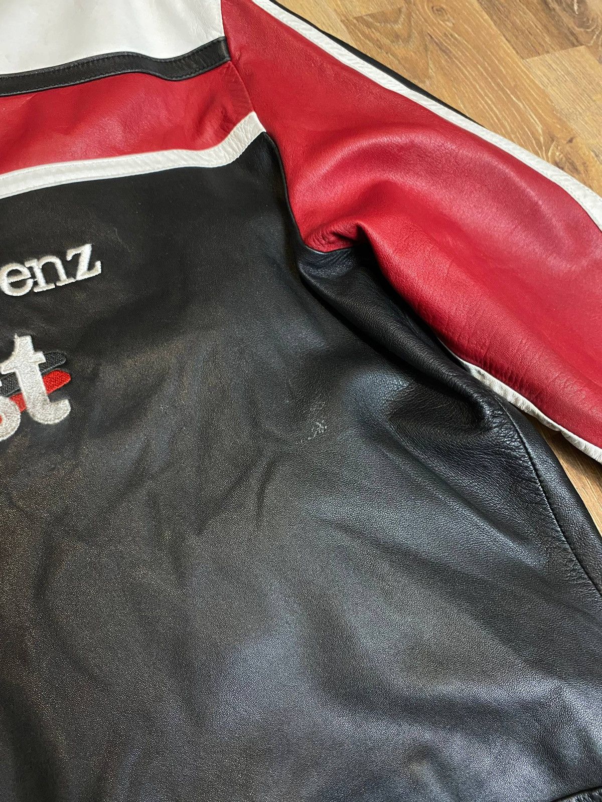 Other McLaren Mercedes Benz Vintage Leather Jacket Racing Nylon Size US XL / EU 56 / 4 - 12 Thumbnail