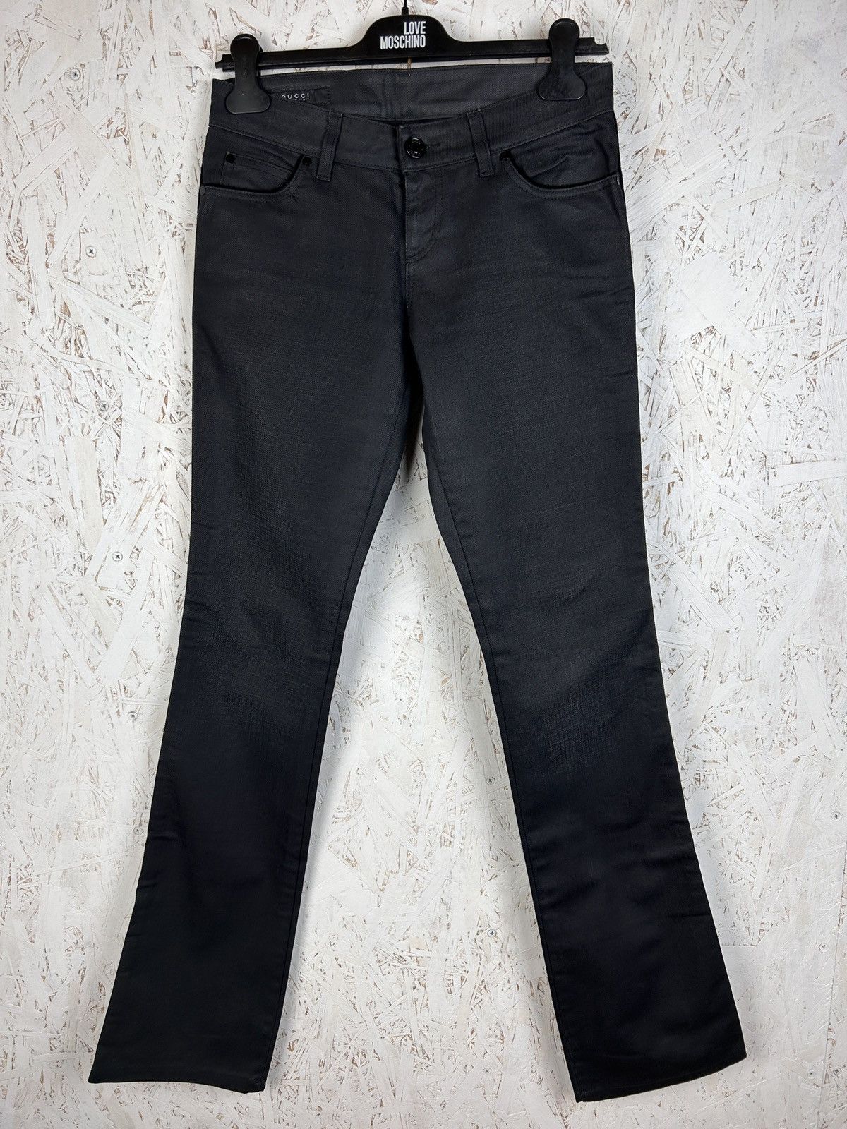 Gucci 00s Vintage Gucci Waxed Cotton Denim Jeans Size 38 Size 26" / US 2 / IT 38 - 1 Thumbnail