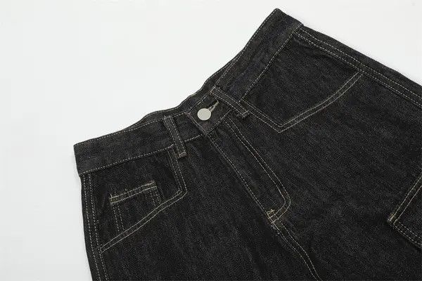 Japanese Brand Men's street loose multi-pocket scimitar jeans y2k Size US 32 / EU 48 - 3 Thumbnail